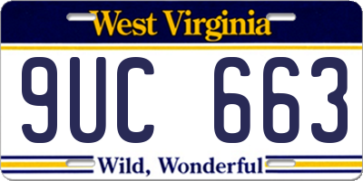 WV license plate 9UC663