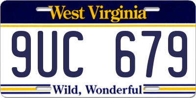 WV license plate 9UC679