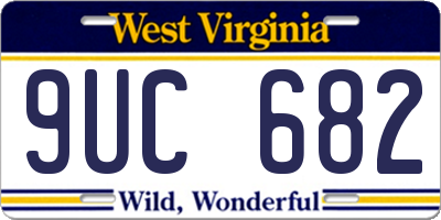 WV license plate 9UC682
