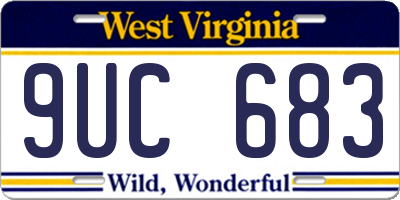 WV license plate 9UC683