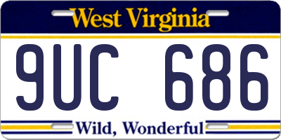 WV license plate 9UC686