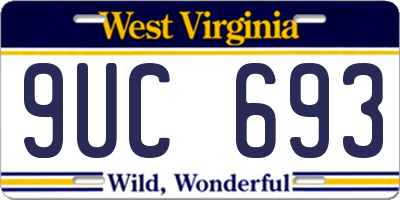 WV license plate 9UC693