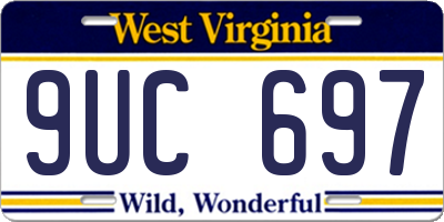 WV license plate 9UC697