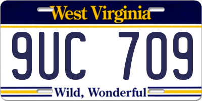 WV license plate 9UC709