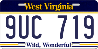 WV license plate 9UC719