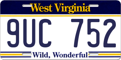 WV license plate 9UC752