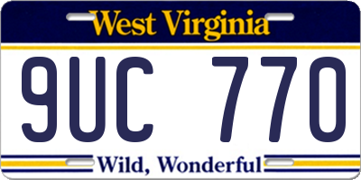 WV license plate 9UC770
