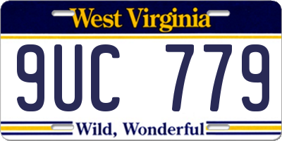 WV license plate 9UC779