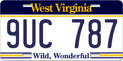 WV license plate 9UC787