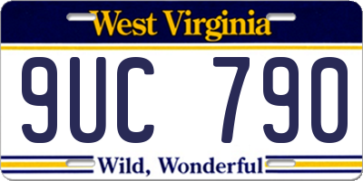 WV license plate 9UC790