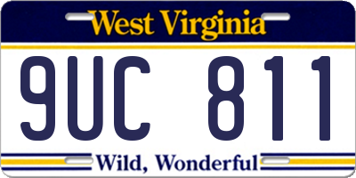 WV license plate 9UC811