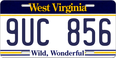 WV license plate 9UC856