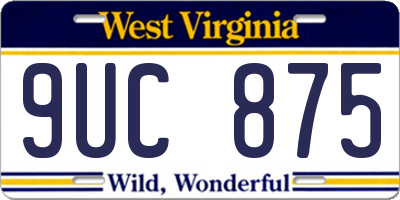 WV license plate 9UC875