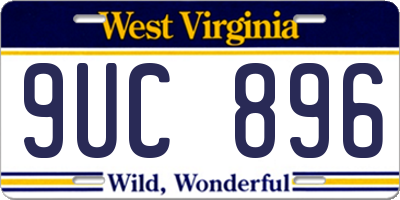 WV license plate 9UC896