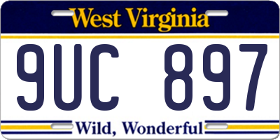 WV license plate 9UC897