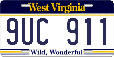 WV license plate 9UC911