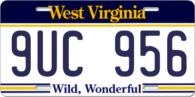 WV license plate 9UC956
