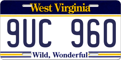 WV license plate 9UC960