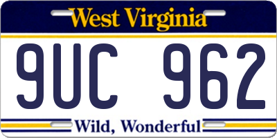 WV license plate 9UC962