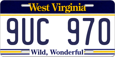 WV license plate 9UC970