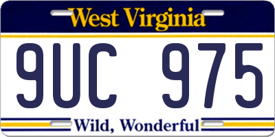 WV license plate 9UC975