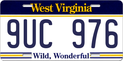WV license plate 9UC976