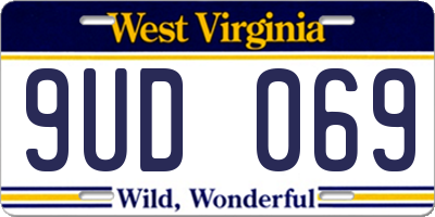WV license plate 9UD069