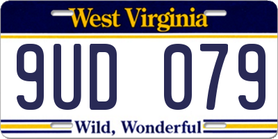 WV license plate 9UD079