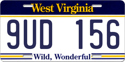 WV license plate 9UD156