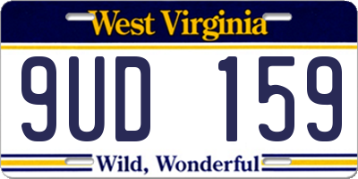 WV license plate 9UD159