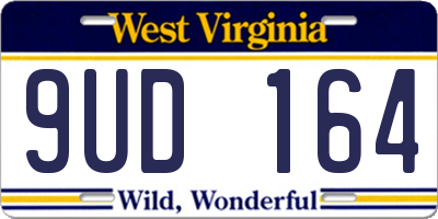WV license plate 9UD164
