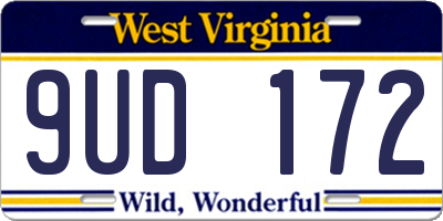 WV license plate 9UD172