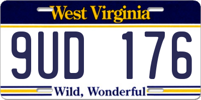 WV license plate 9UD176