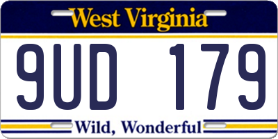WV license plate 9UD179