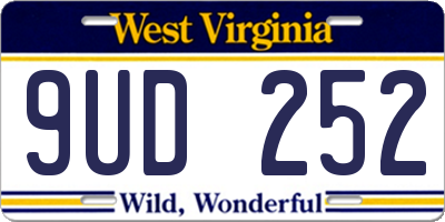 WV license plate 9UD252