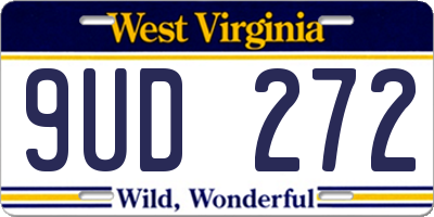 WV license plate 9UD272