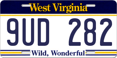 WV license plate 9UD282