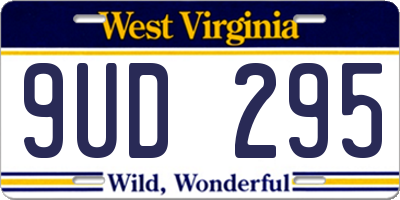 WV license plate 9UD295