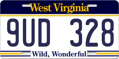 WV license plate 9UD328