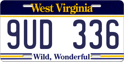 WV license plate 9UD336