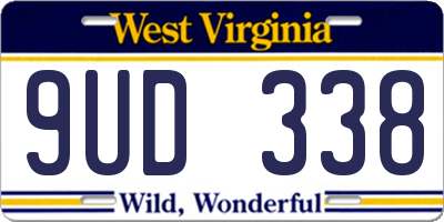 WV license plate 9UD338