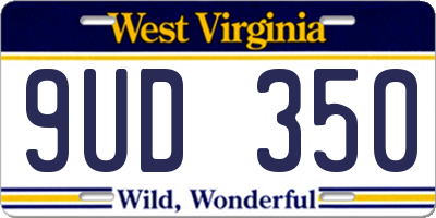 WV license plate 9UD350