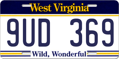 WV license plate 9UD369