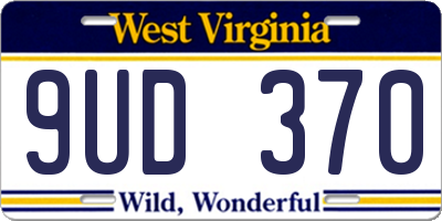 WV license plate 9UD370