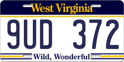 WV license plate 9UD372