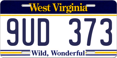 WV license plate 9UD373
