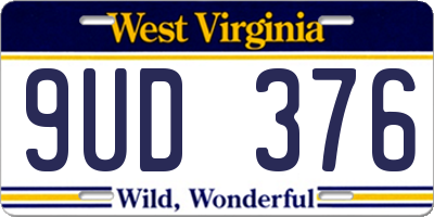 WV license plate 9UD376