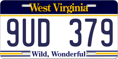 WV license plate 9UD379