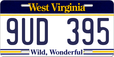 WV license plate 9UD395