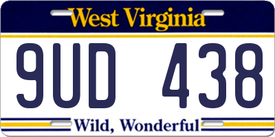 WV license plate 9UD438